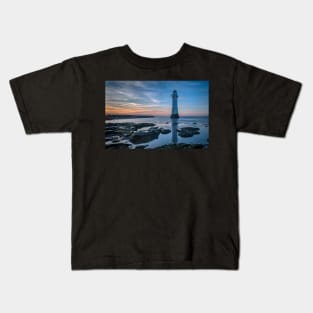 Perch Rock Lighthouse After Sunset Long Exposure Kids T-Shirt